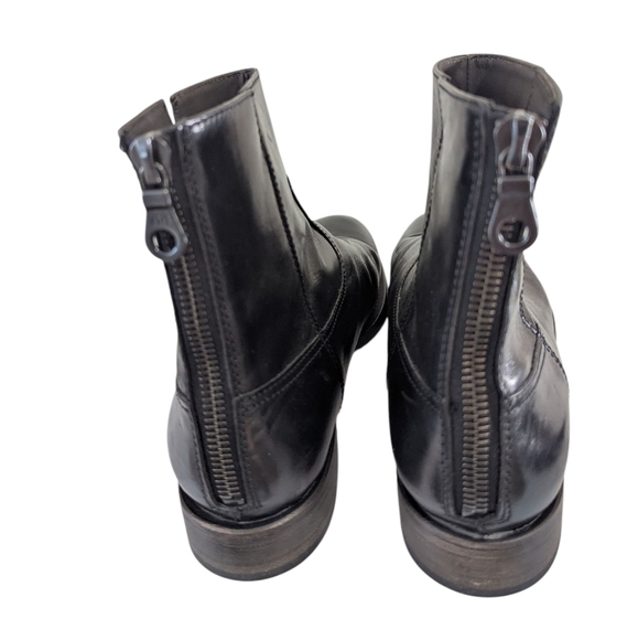 Project TWLV Flame Black Leather Ankle Boots... Size 42/US 9 main image 7